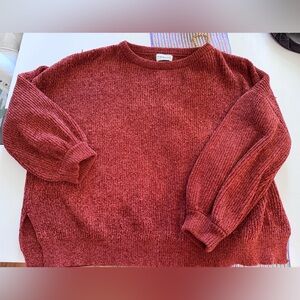 Cozy Red Women's Crew Neck Sweater